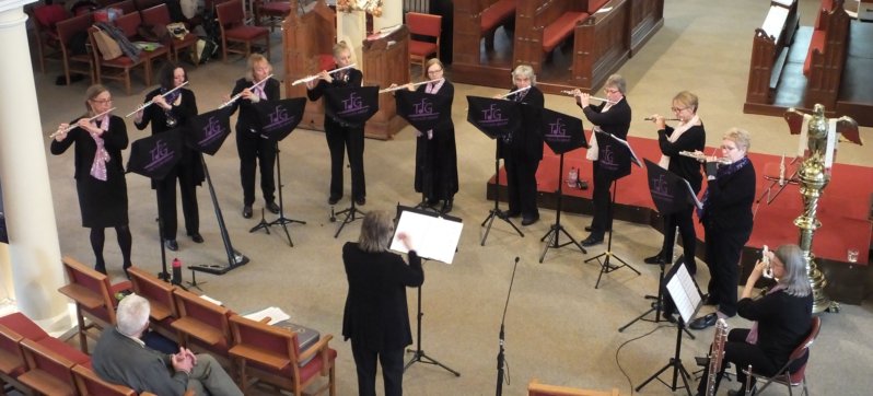 The Flute Group performing at Lymington.